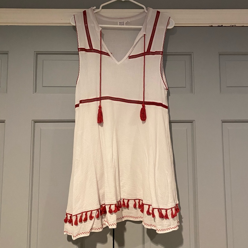 White and Red Summer Dress